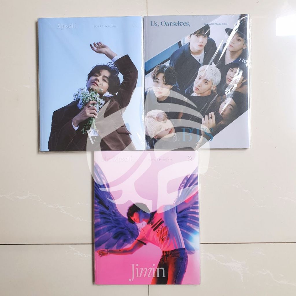 [READY] BTS, V, Jimin 8 Photofolio Me, Myself, Us, Ourselves, & Photobook Weverse Official Full Set 