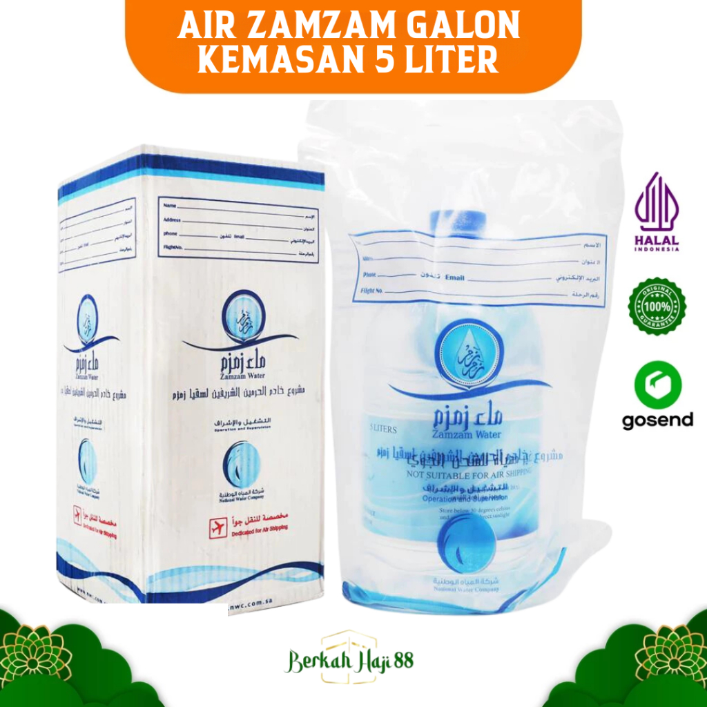 

Air Zamzam 5L Galon Asli Original Arab Saudi Oleh Oleh Haji dan Umroh