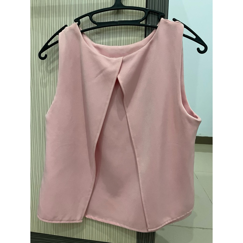 PRELOVED SLEEVELESS PINK HIJAU NEON