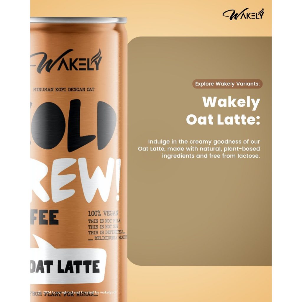 

Wakely Cold Brew Coffee Oat Latte 230mL Can 230 mL