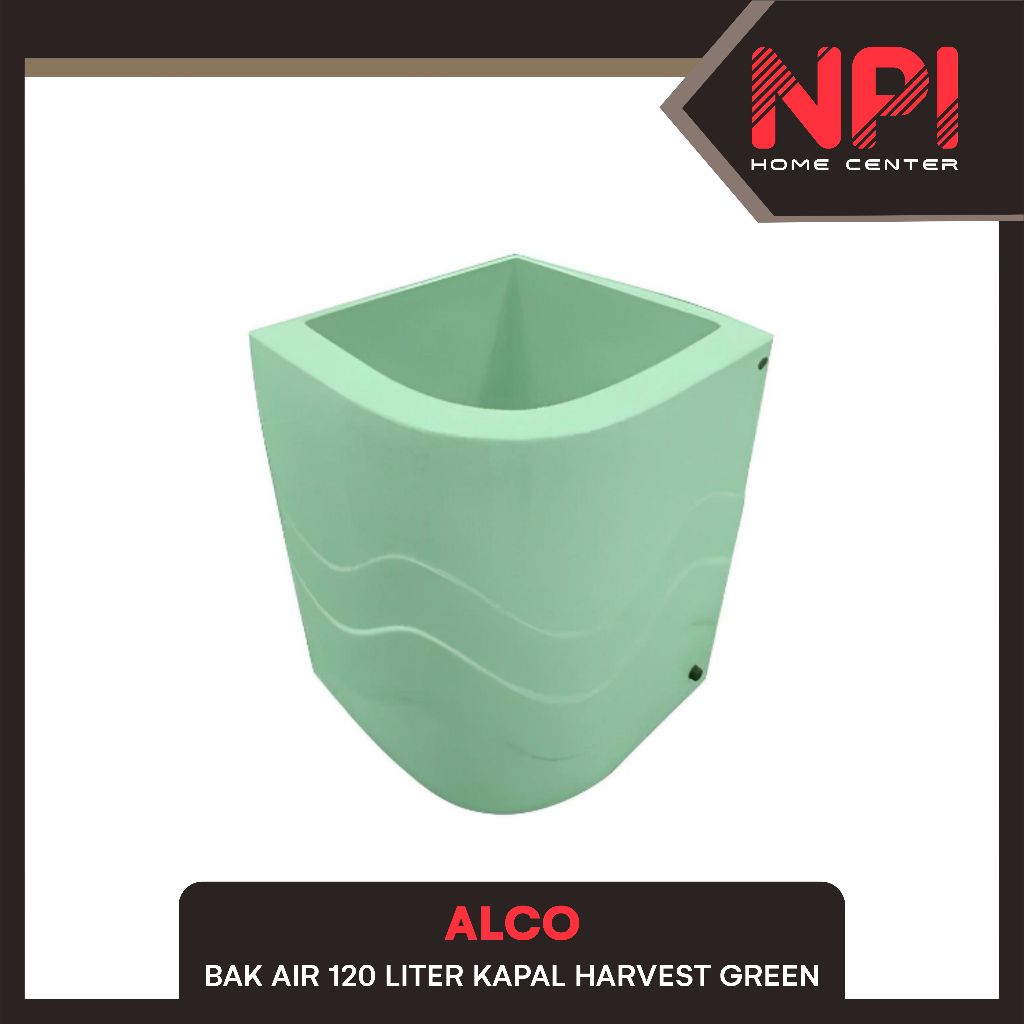 Alco - Bak Air Mandi Sudut Luxury Fiber Glass 120 Ltr 120L Harvest Green