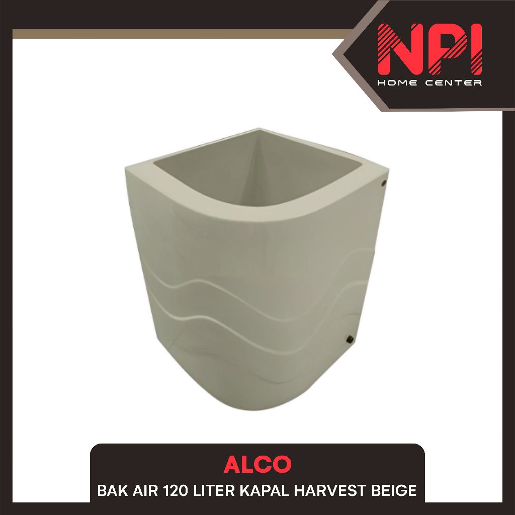 Alco - Bak Air Mandi Sudut Luxury Fiber Glass 120 Ltr 120L Harvest Beige