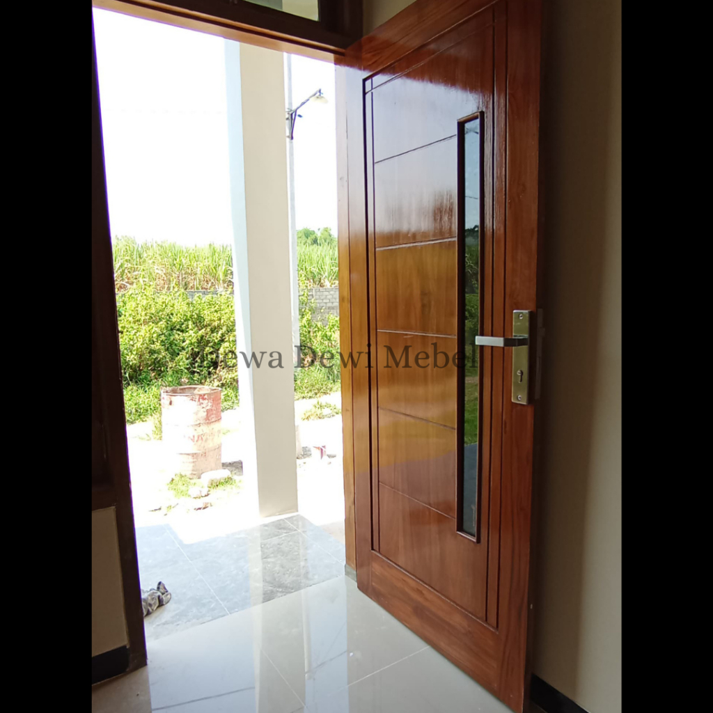 Pintu jati sudah plitur halus PO cepat kilat