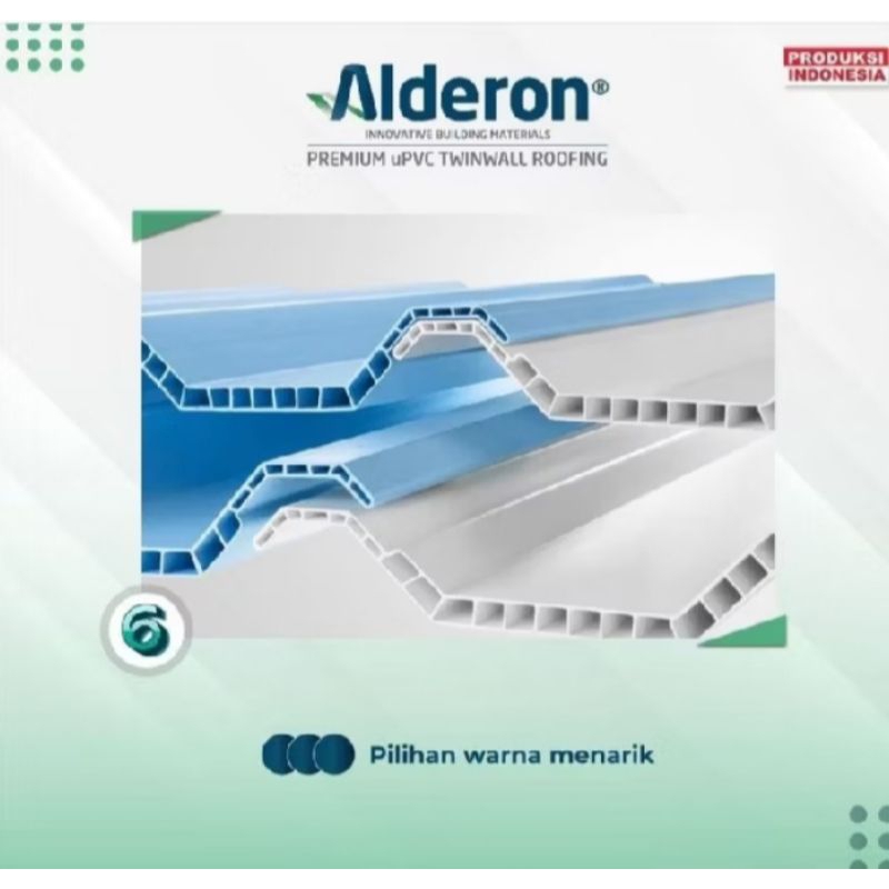 Atap Upvc Alderon 860 TWINWALL Harga Permeter
