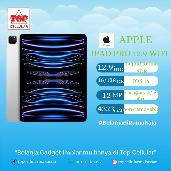 APPLE IPAD PRO 12.9 6th Gen WIFI GARANSI RESMI