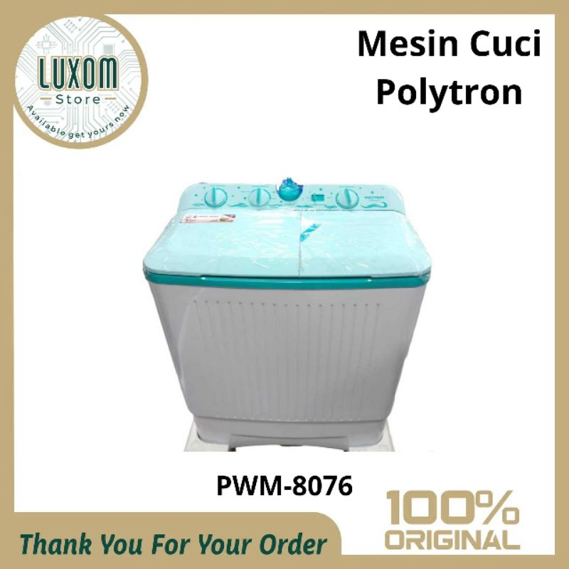 Mesin Cuci Polytron PWM-8076(8kg) /mesin cuci Polytron 2 tabung/mesin cuci /Polytron
