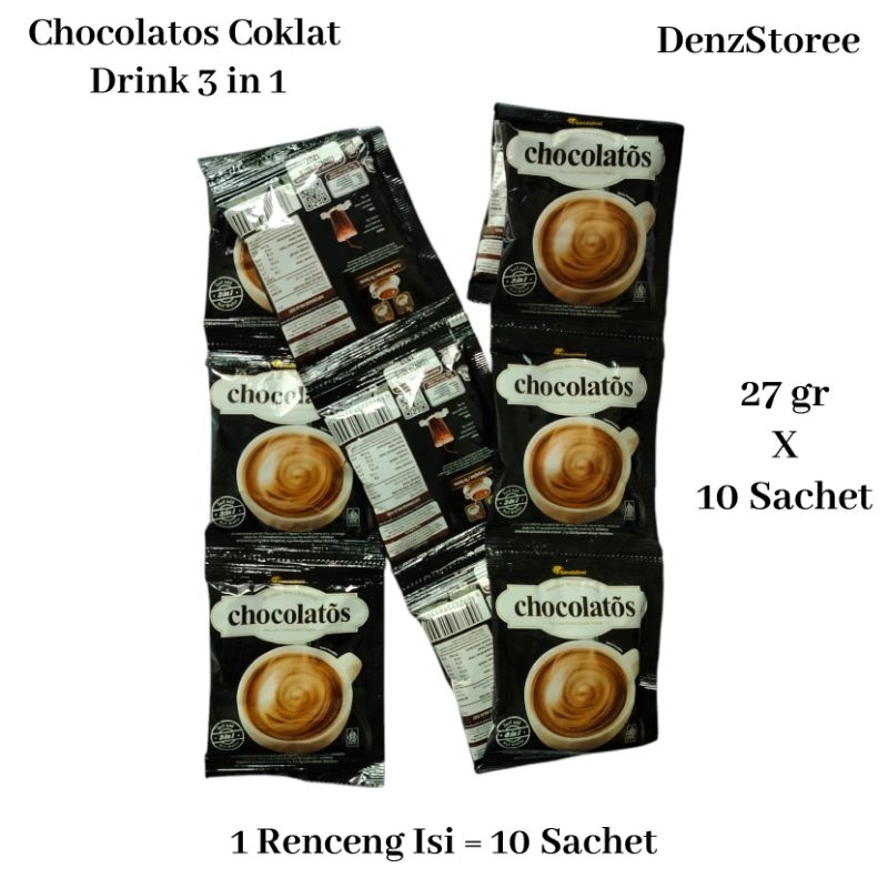 

( COD ) Chocolatos Drink Italian Chocolate Taste 27gr x 10 Sachet / 1 Renceng ISI 10