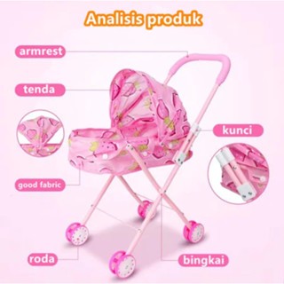 HOT SALE Mainan Dorong Kereta Dorong Boneka Dayi Mainan Dorong Kereta Dorong Doneka bayi berkualitas