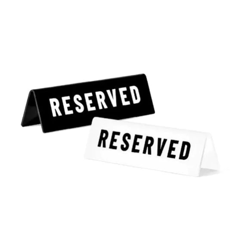 

Papan Meja Reserved Akrilik / Reserve Acrylic Table Sign / Tanda Reserved