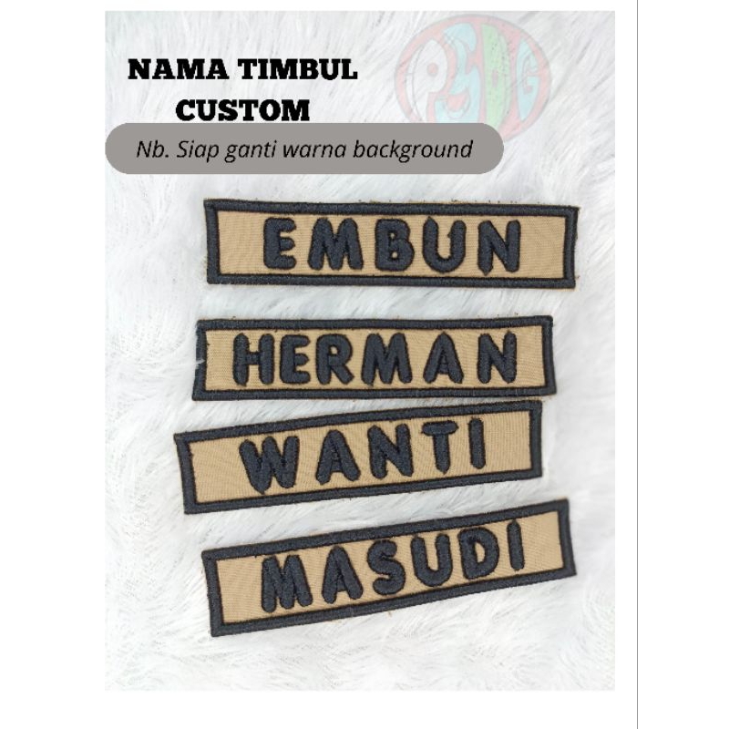 

BORDIR NAMA PRAMUKA TIMBUL/ 3D