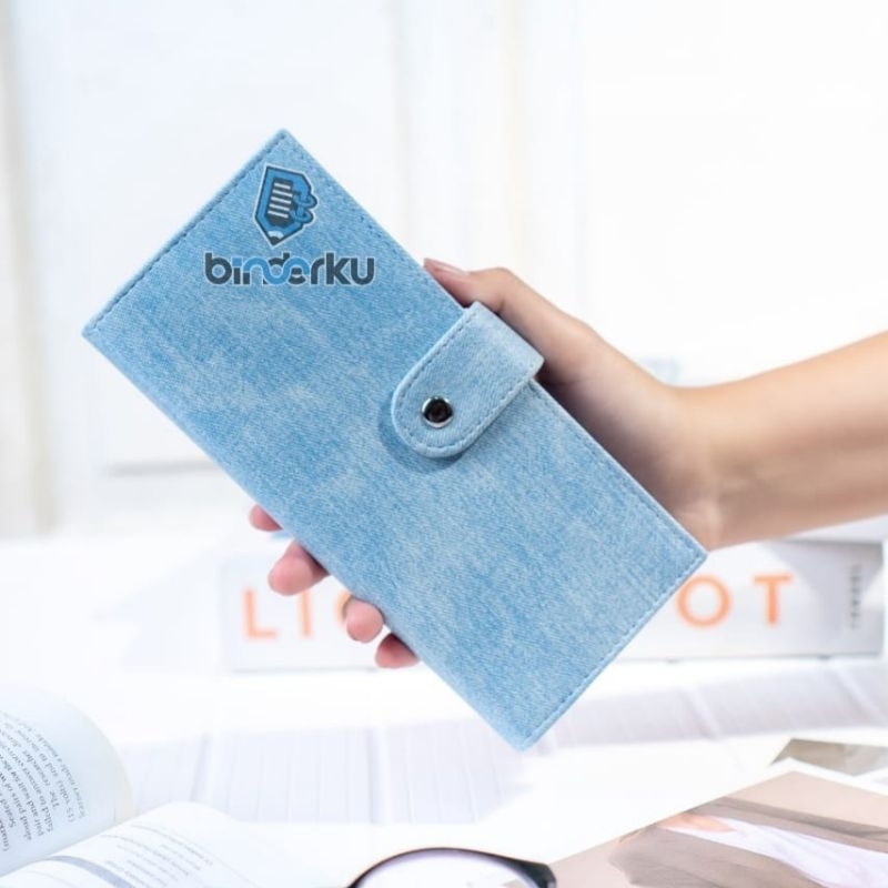 Binderku MHA Dompet Keuangan Premium Leather Denim Budgeting Wallet Money Plan Wallet Dompet Wanita