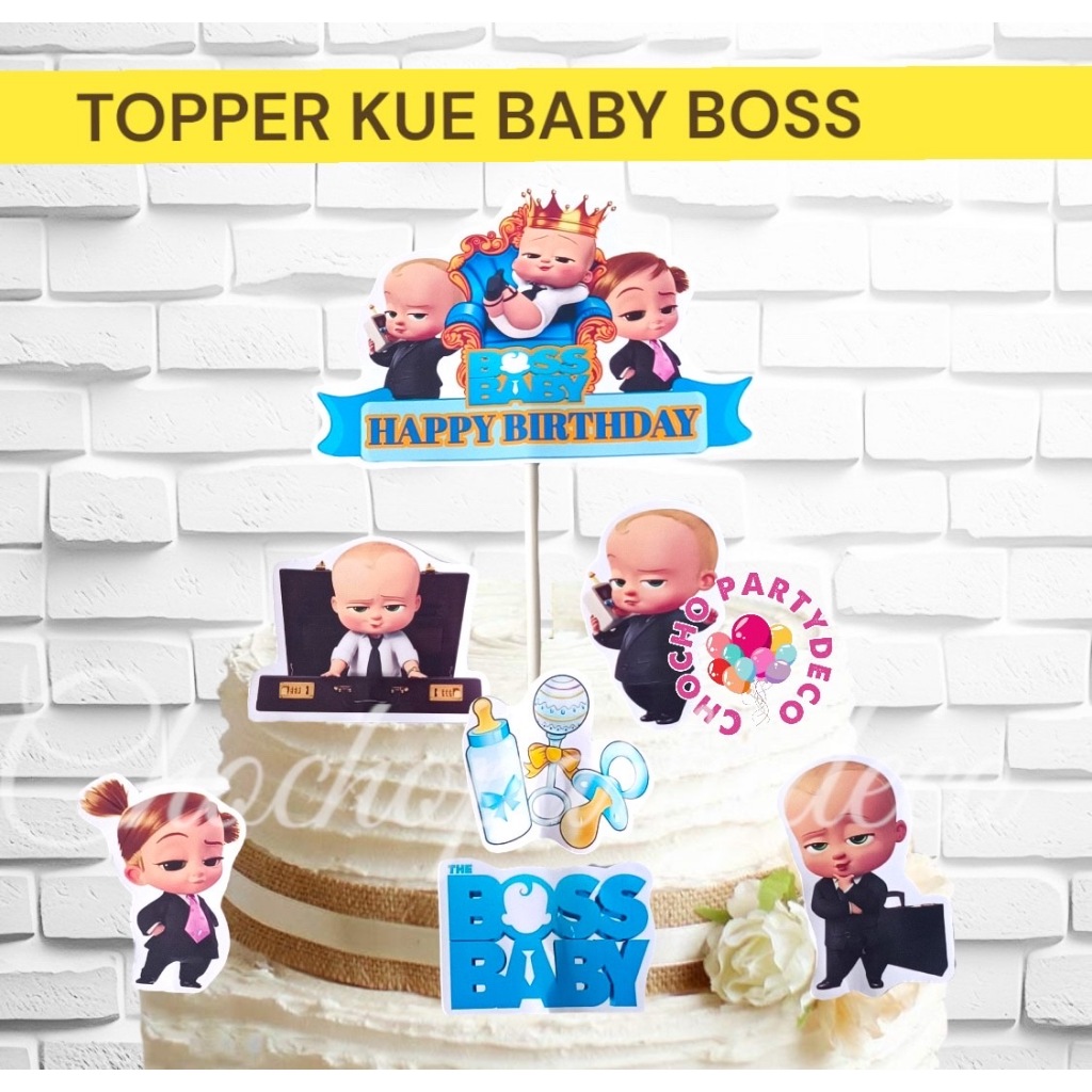Topper BABY BOSS / Hiasan Kue Baby Boss