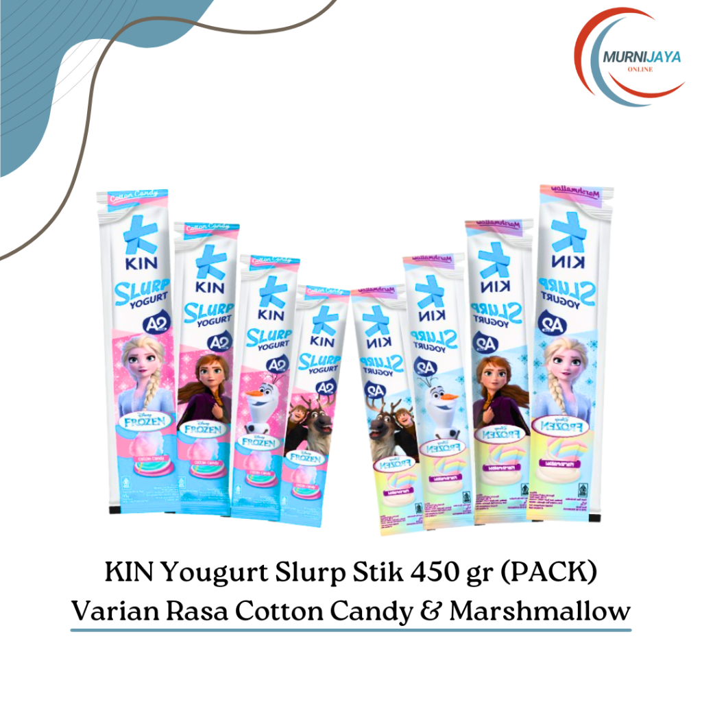 

KIN Yogurt Slurp Stik 450 gr - Varian Rasa Cotton Candy/Marshmallow (PACK - Isi 10 PCS)