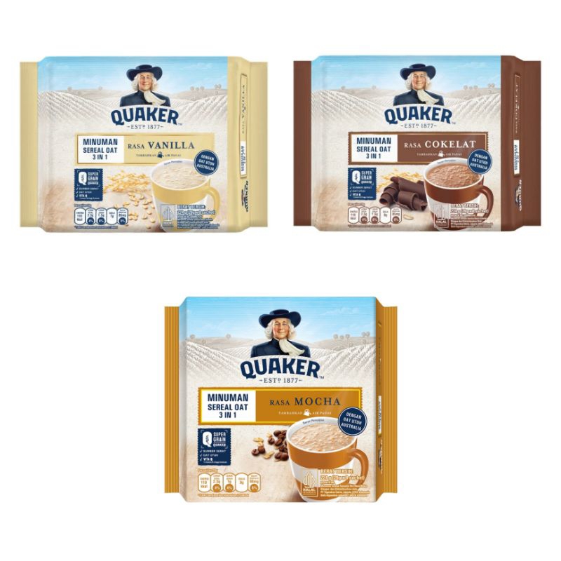 

QUAKER Oat Minuman Sereal Oat 3in1 Kemasan 8x28gr
