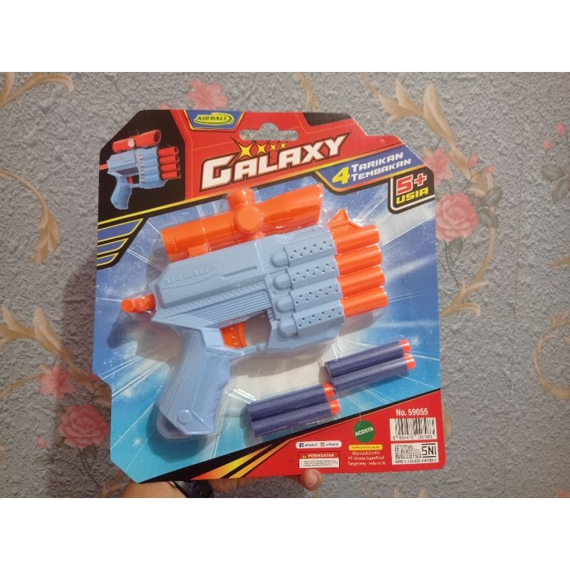 Mainan Pistol Peluru Busa Galaxy Air Ball Mainan Tembak Kokang Galaxy