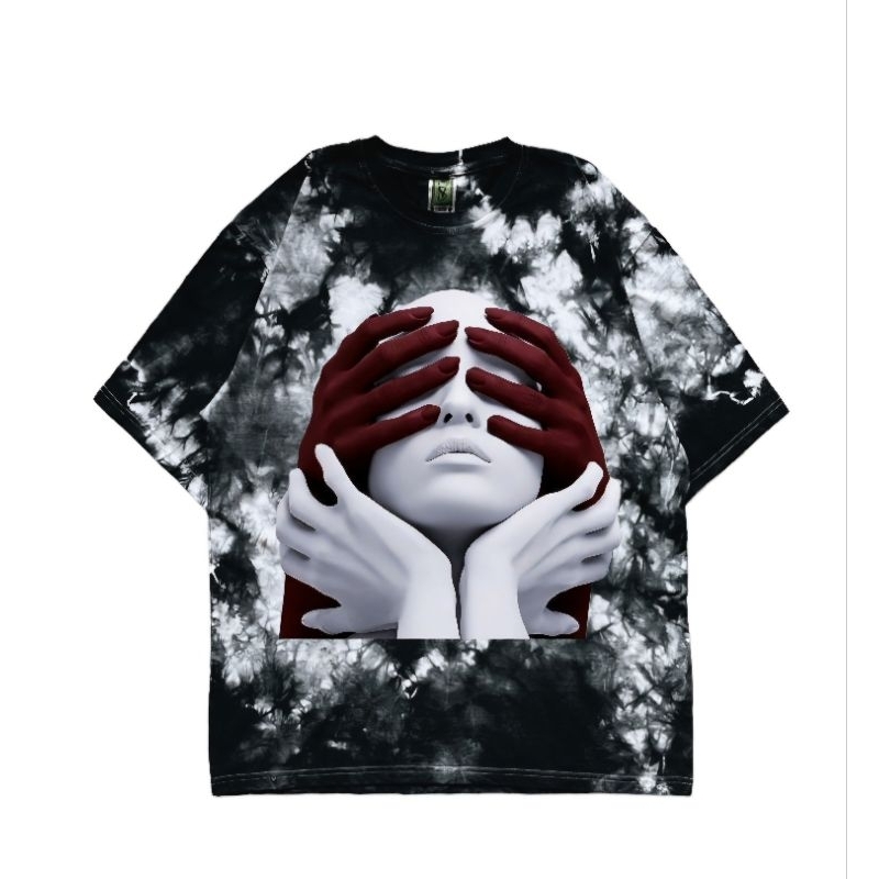 Baju Kaos T shirt Tiedye Oversize Pria Wanita
