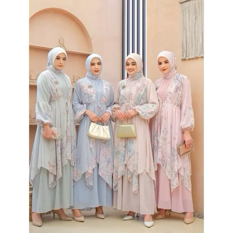 READY GAMIS ZANETA SET HIJAB | GAMIS TERBARU | SET HIJAB PREMIUM | GAMIS KONDANGAN | GAMIS LEBARAN