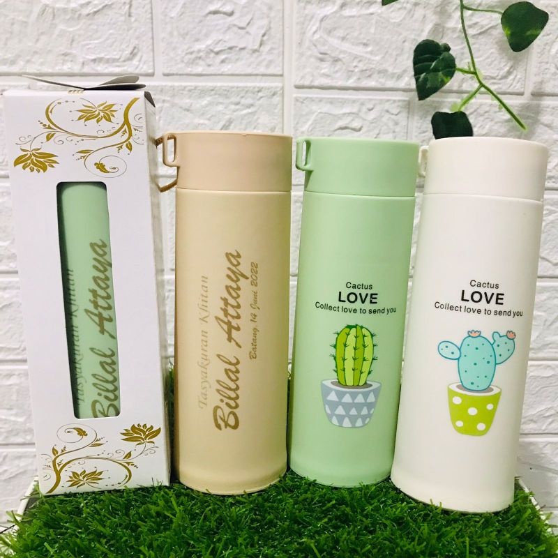 (50 PCS) Souvenir Pernikahan Gelas Tumbler Aesthetic Kaca Kaktus Kemas Box Sovenir Suvenir Sopenir