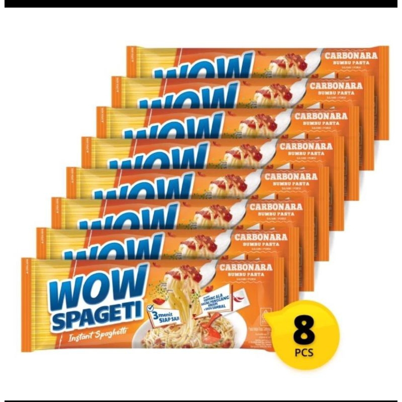 

Wow spageti Creamy Carbonara 84 gr Paket 8pcs harga ekonomis