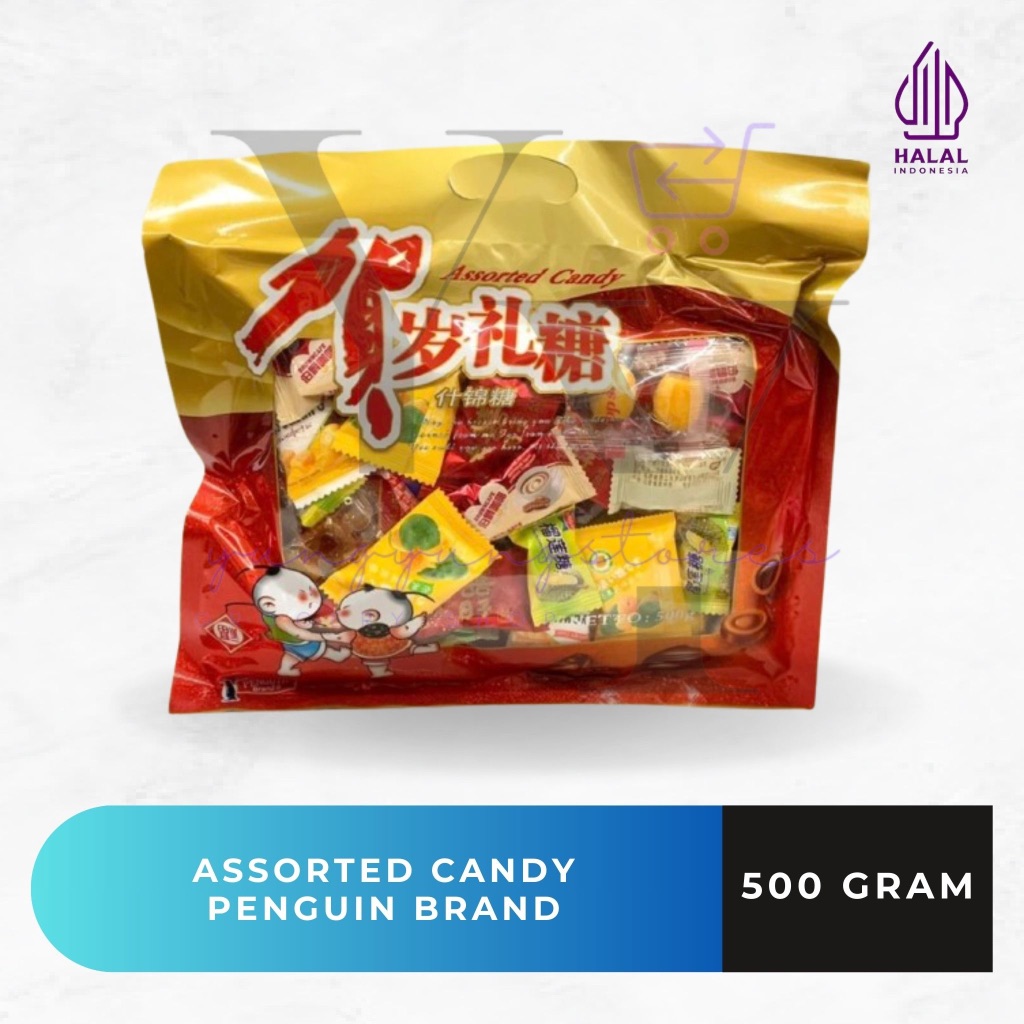 

Assorted Candy / Permen Aneka Rasa Penguin Brand Imlek 500 gram