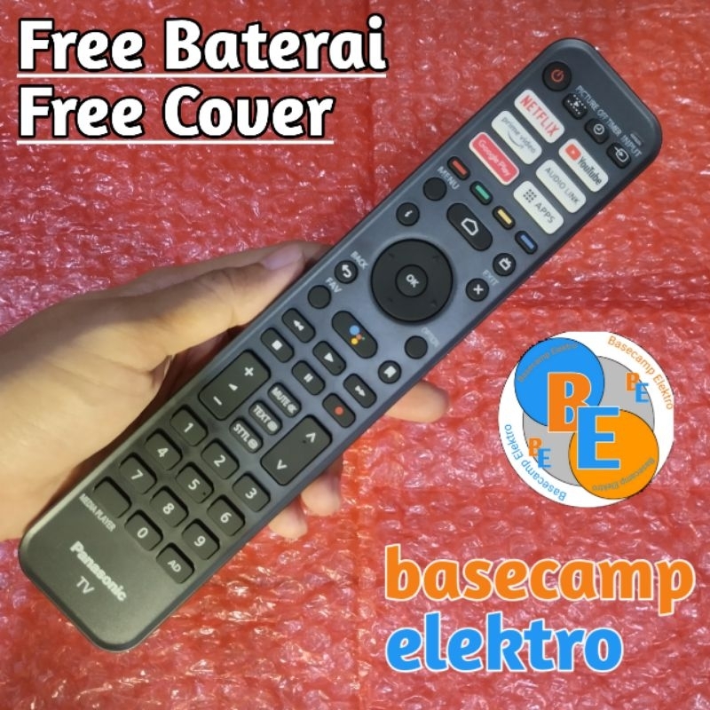 Remote TV PANASONIC Android TV Original Asli Free Cover Free Batu Baterai Remot TV PANASONIC Android