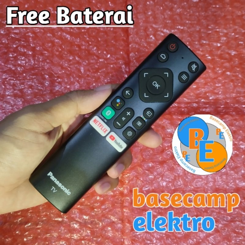 Remote TV PANASONIC Android TV Original Asli Free Batu Baterai Remot TV PANASONIC Android TV