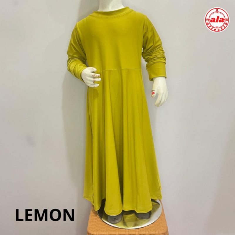 limited gamis anak perempuan polos 7-15 tahun jersey premium