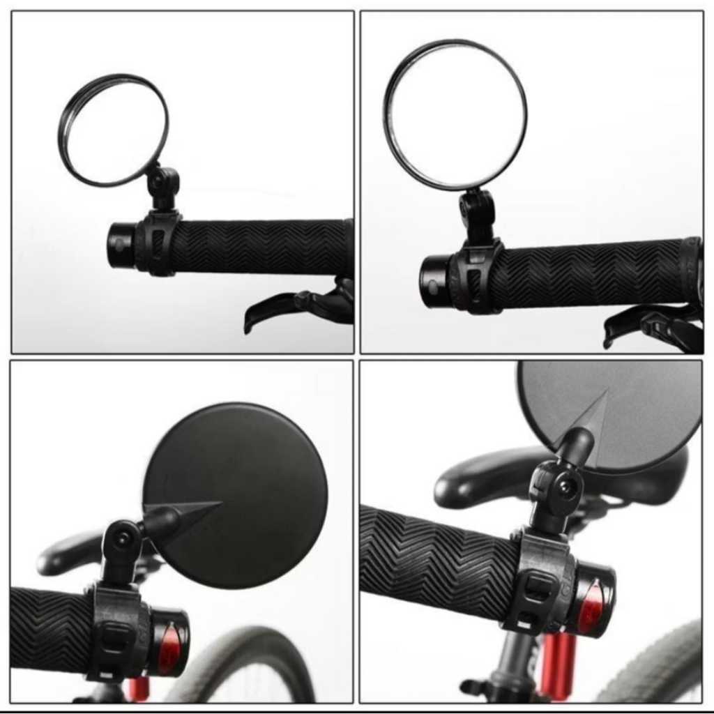 SEPASANG (2PCS) SPION SEPEDA MODEL BULAT KACA SEPION SPEDA 360 ADJUSABLE AKSESORIS SEPION SEPEDA BMX