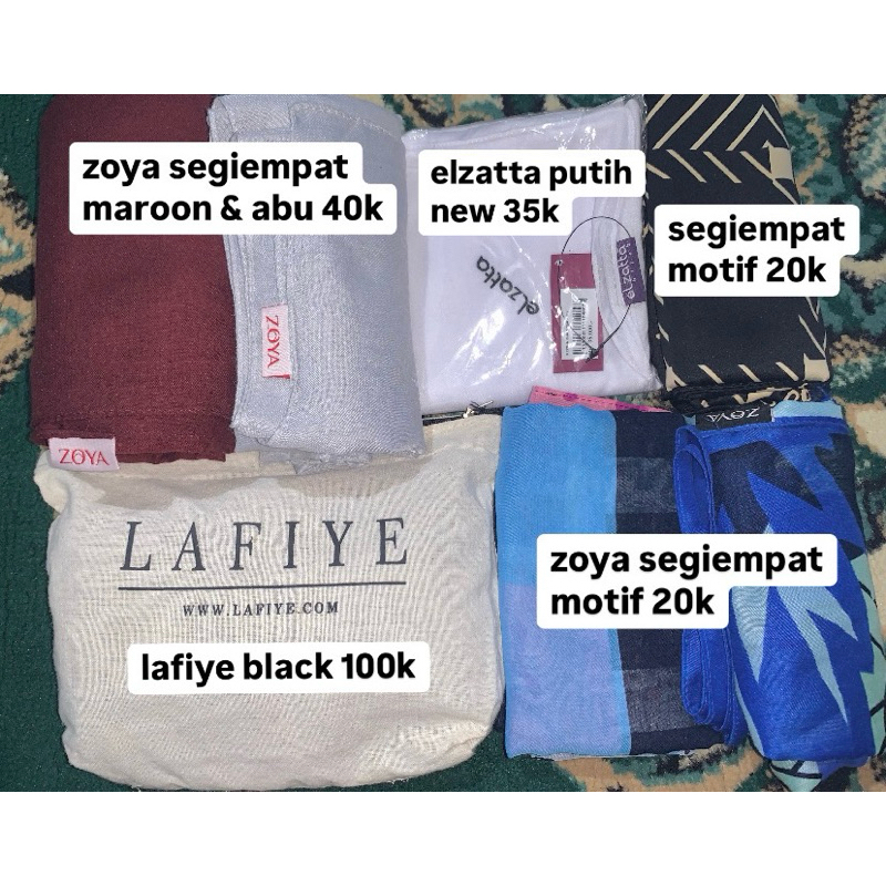 Preloved hijab lafiye zoya elzatta