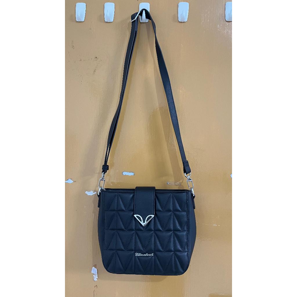 TAS SLEMPANG HITAM ELIZABETH/BLACK SLING BAG ELIZABETH