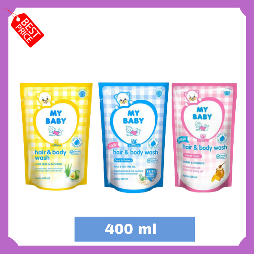 MY BABY hair & body wash sabun dan shampoo bayi 400 ml - all variant