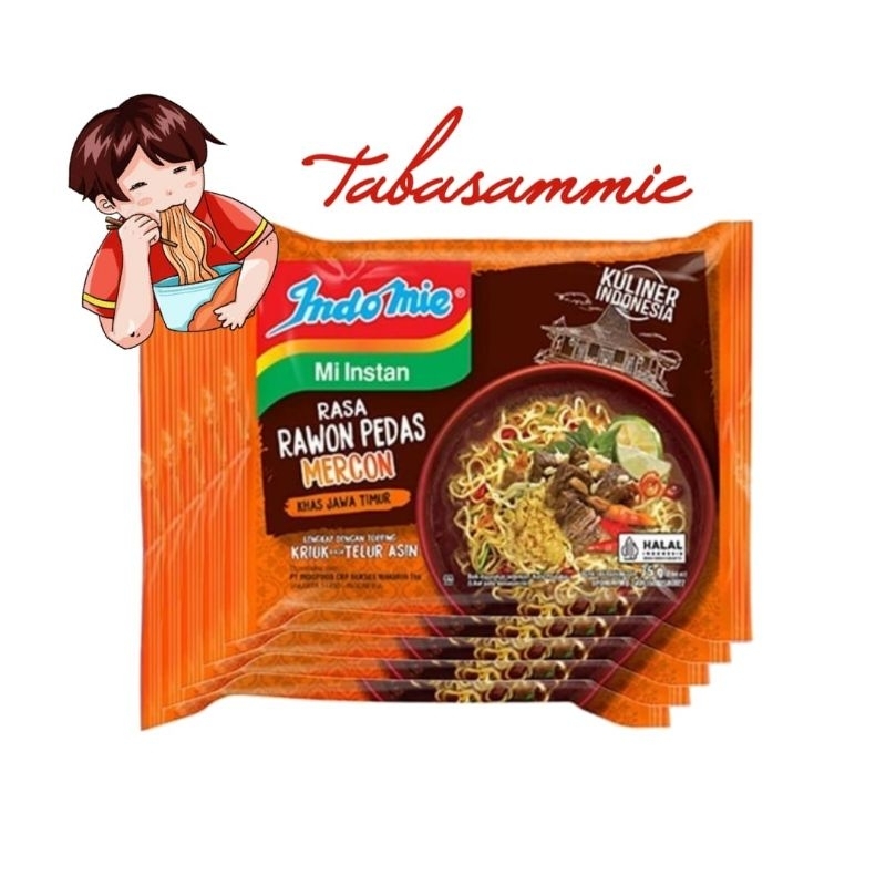 

Mie Indomie Rawon Pedas Mercon Khas Jawa Timur - Mi Instan