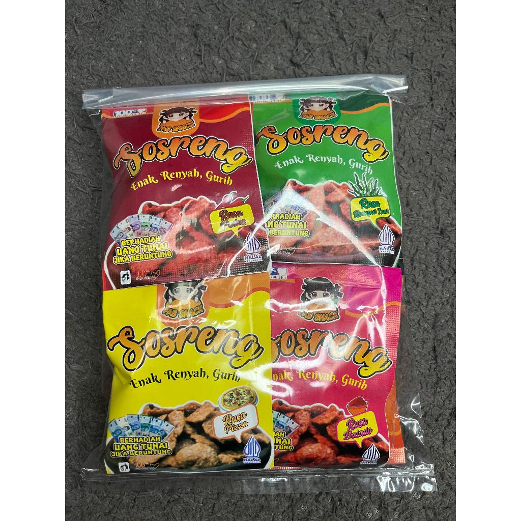 

SOSRENG KARAKTER VIRAL ISI 12 PCS 6 VARIAN RASA PAKET USAHA (FASSNACK)