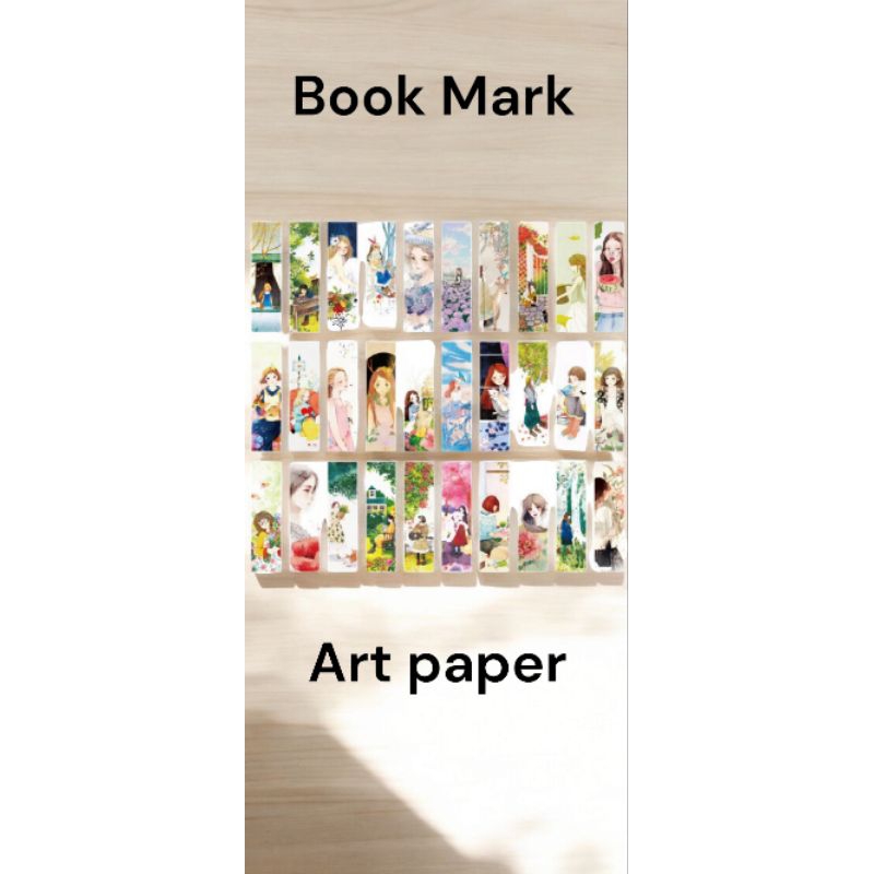 

(bisa Cod) book mark pembatas buku art paper karakter girl