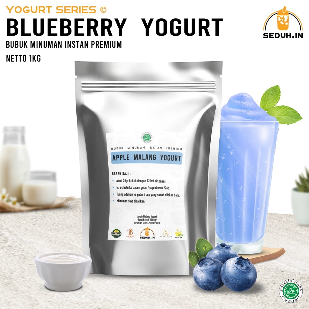 

Yogurt Blueberry 1KG / Bubuk Minuman Premium