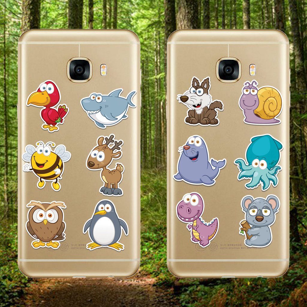 

21 PCS STICKER HEWAN ANIMASI LUCU - STIKER LAPTOP, AKSESORIS HP, HELM, TUMBLER