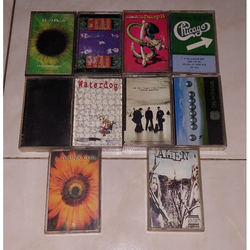 kaset pita STILTSKIN-The Mind's Eye / LA GUNS-Hollywood Vampires / SLASH'S SNAKEPIT-It's Five O'Cloc