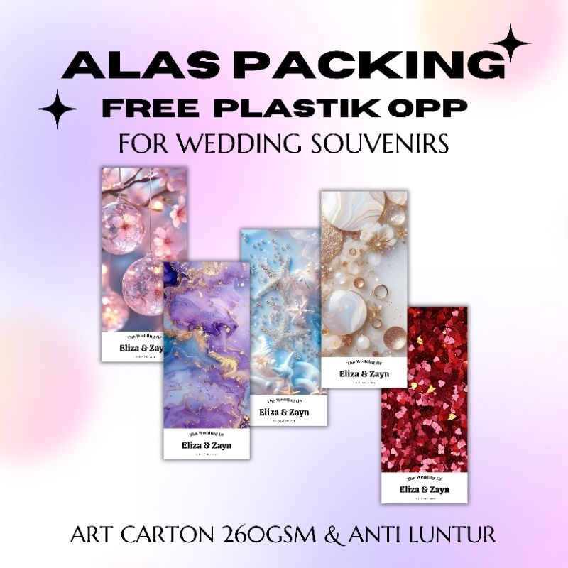 

[PROMO FREE PLASTIK] ALAS PACKING WEDDING SOUVENIR | ART CARTON 260gsm & ANTI LUNTUR | Packaging Bracelet Freebies Ring Jewelry Beads Souvenir
