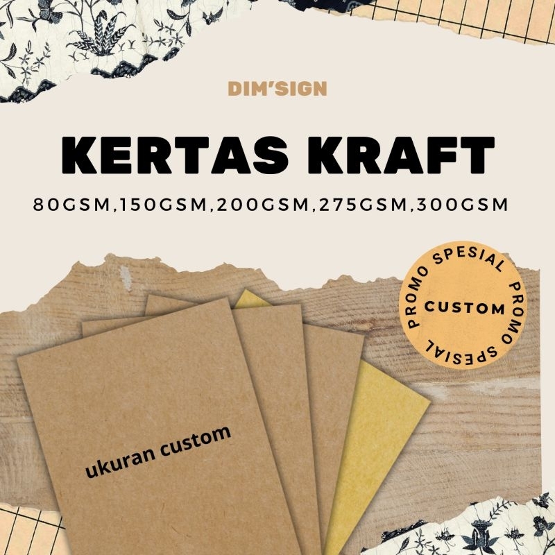 

kertas coklat samson kraft 80gsm,150gsm,200gsm,275gsm,300gsm ukuran custom