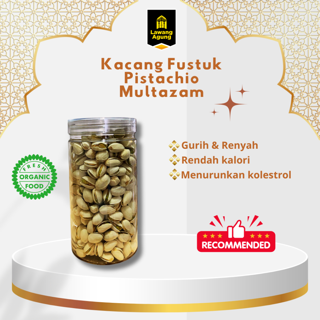 

KACANG FUSTUK/KACANG ARAB PISTACHIOS | Kacang Fustuk Pistachios Fustuck Arab 1kg | PISTACHIO ARAB | FUSTUK | KETAWA 1KG