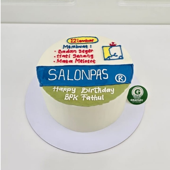 

REPLICA CAKE / SALONPAS CAKE ULANG TAHUN UK 15CM