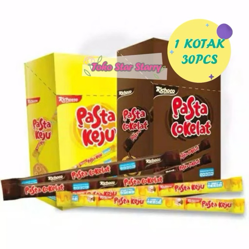 

[Per Kotak] Nabati Pasta Keju & Cokelat 240 gram (30 Pcs @ 8 gram) Snack Viral Halal MUI