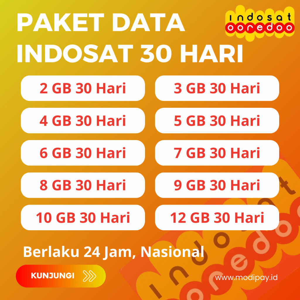 Indosat Paket Data Indosat 30 Hari - Pakai Sekarang Juga