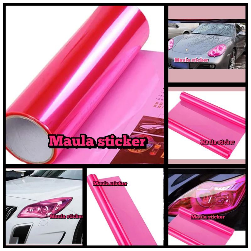 Skotlet Hybrid Smoke Pink Transparan Kualitas Premium Untuk Variasi Motor Atau Mobil