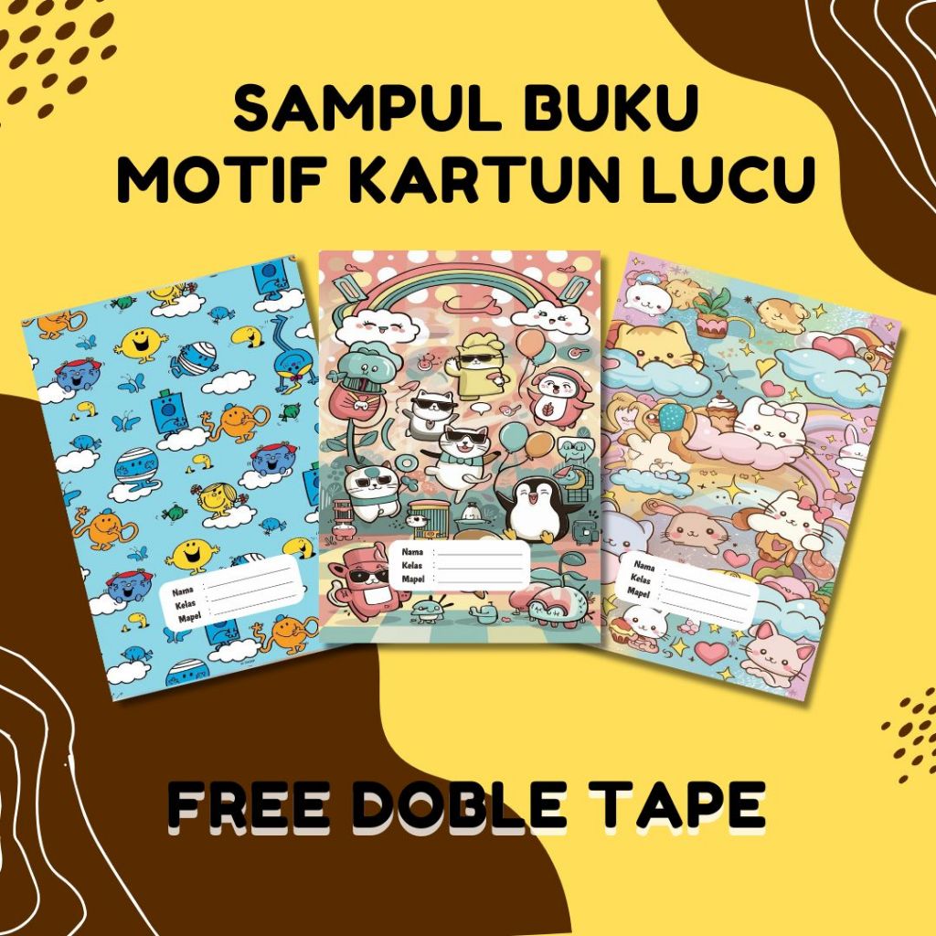 

SAMPUL BUKU TULIS CUSTOM NAMA, KELAS DAN MAPEL SIDU CAMPUS BIGBOSS MOTIF ESTETIK KARTUN LUCU (ISI 10 PCS) FREE DOBLE TAPE