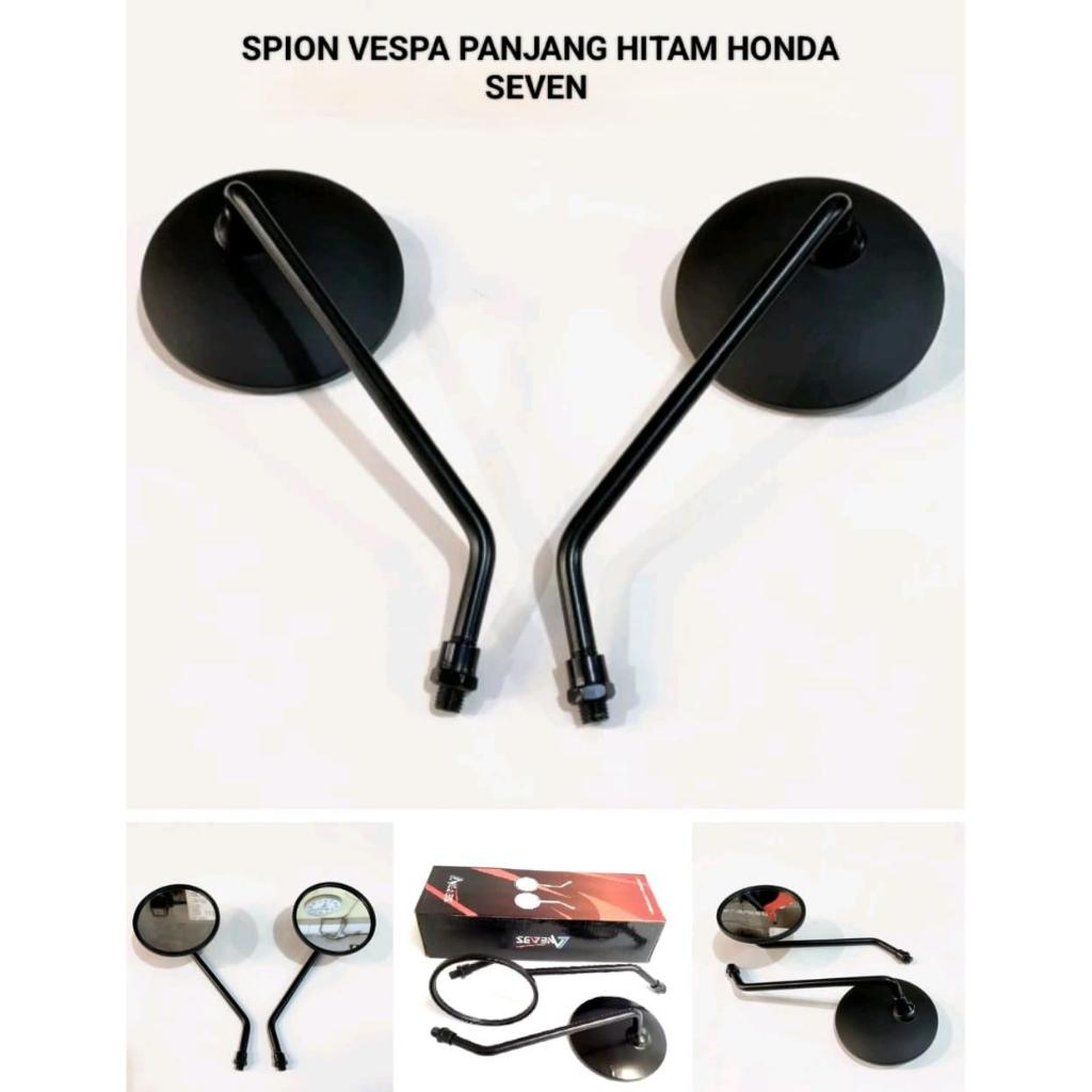VARIASI SPION VESPA PANJANG HITAM HONDA - SEVEN