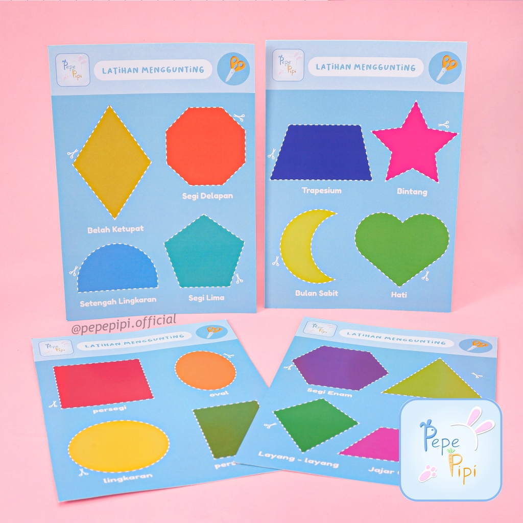 

Papercraf Bangun Datar 1 set isi 4 Lembar Geometri Paper Craf Kertas Kerajinan Kertas Aktivitas Anak