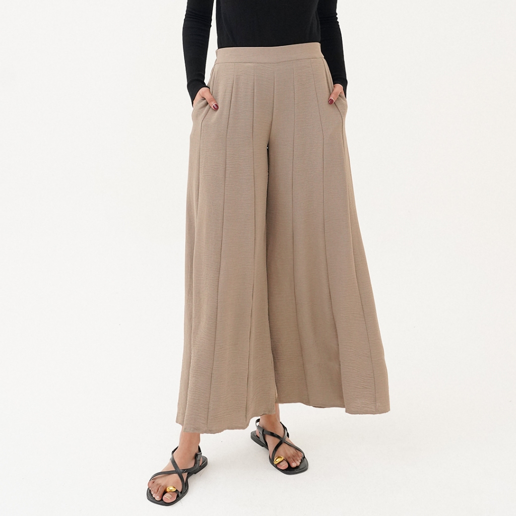 Queensland Cut & Sewn Cullotes Celana Kulot Panjang Wanita LIN000465Q Khaki