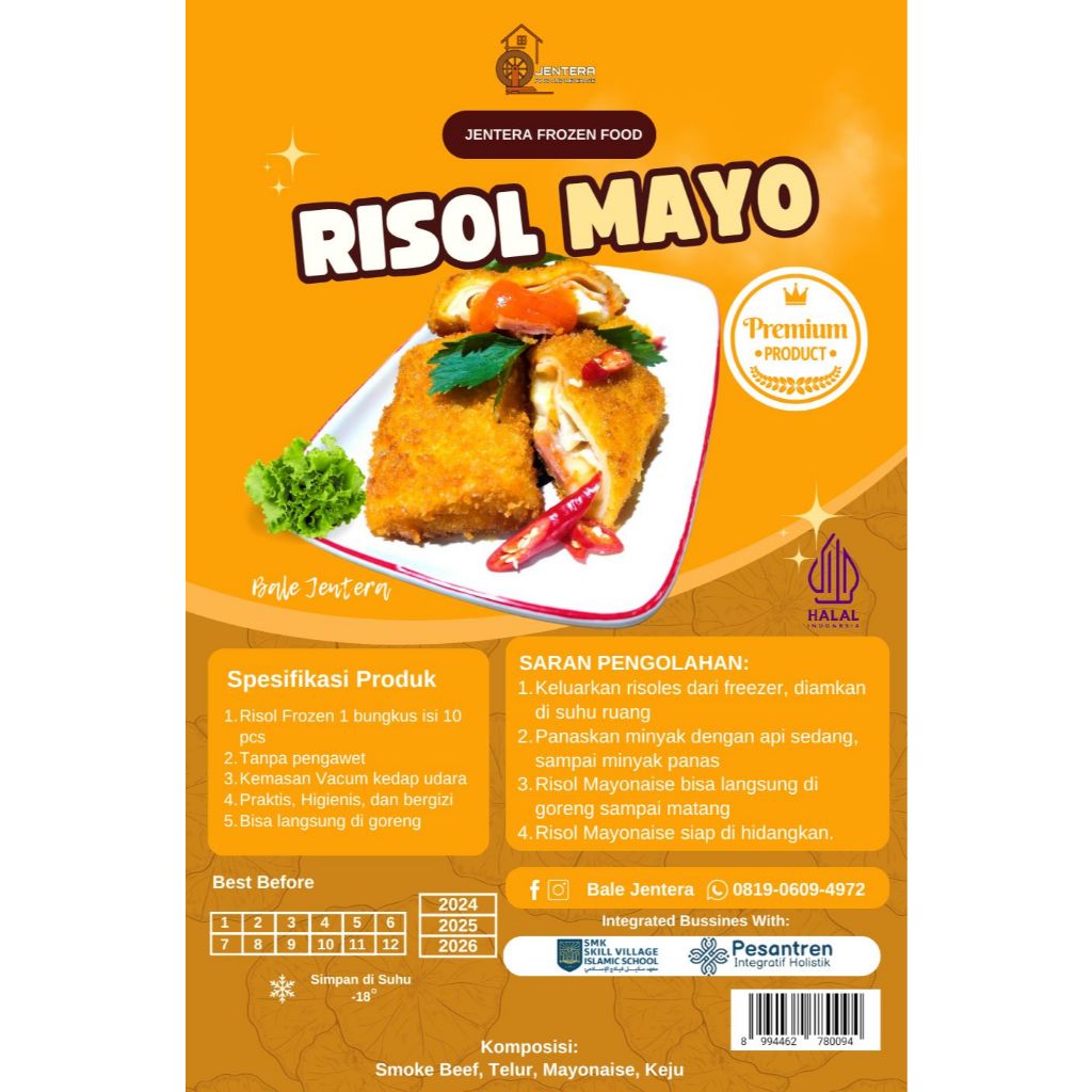 

Frozen Food Risol Mayonaise Batera