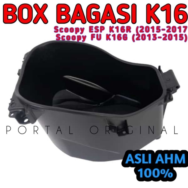Box Bagasi Scoopy K16 Asli 100% original ori barang bawah sadel bok boks assy luggage  81250-K16-900